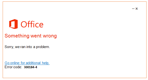 error code 300184-4 error code 30184-4