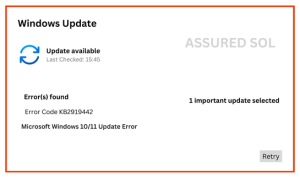 Error Code KB2919442 Error Code KB2919442