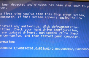 fix blue screen windows 7