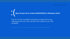 Error Code 0x00000050 Error Code 0x00000050