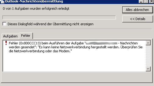 microsoft outlook cannot connect to server fix