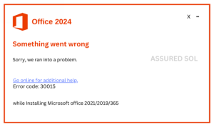 Error code 30015 Error code 30015