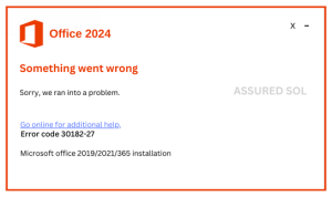Error code 30182-27 Error code 30182-27